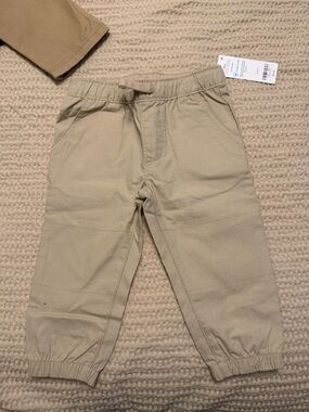Carter's Beige Elastic-Waist Jogger Pants